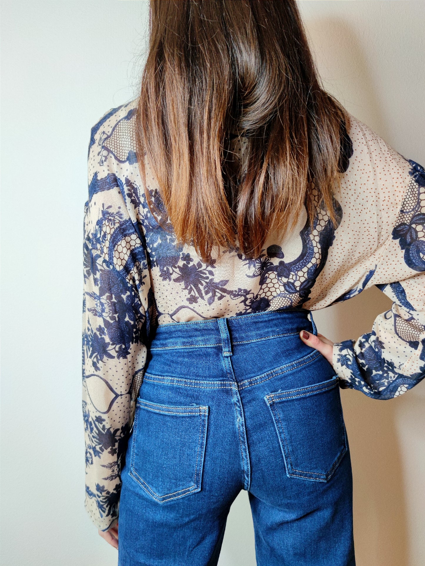 Camicia coreana misto lana