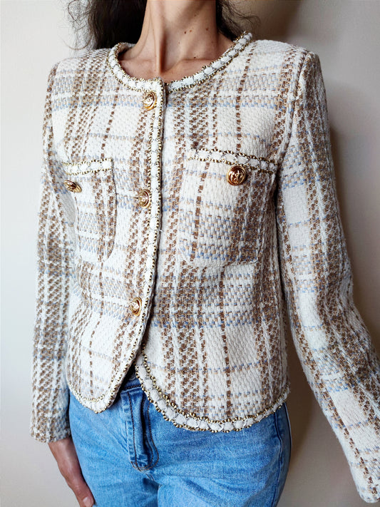 Giacca in tweed con bottoni