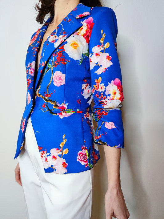 Giacca flower blu