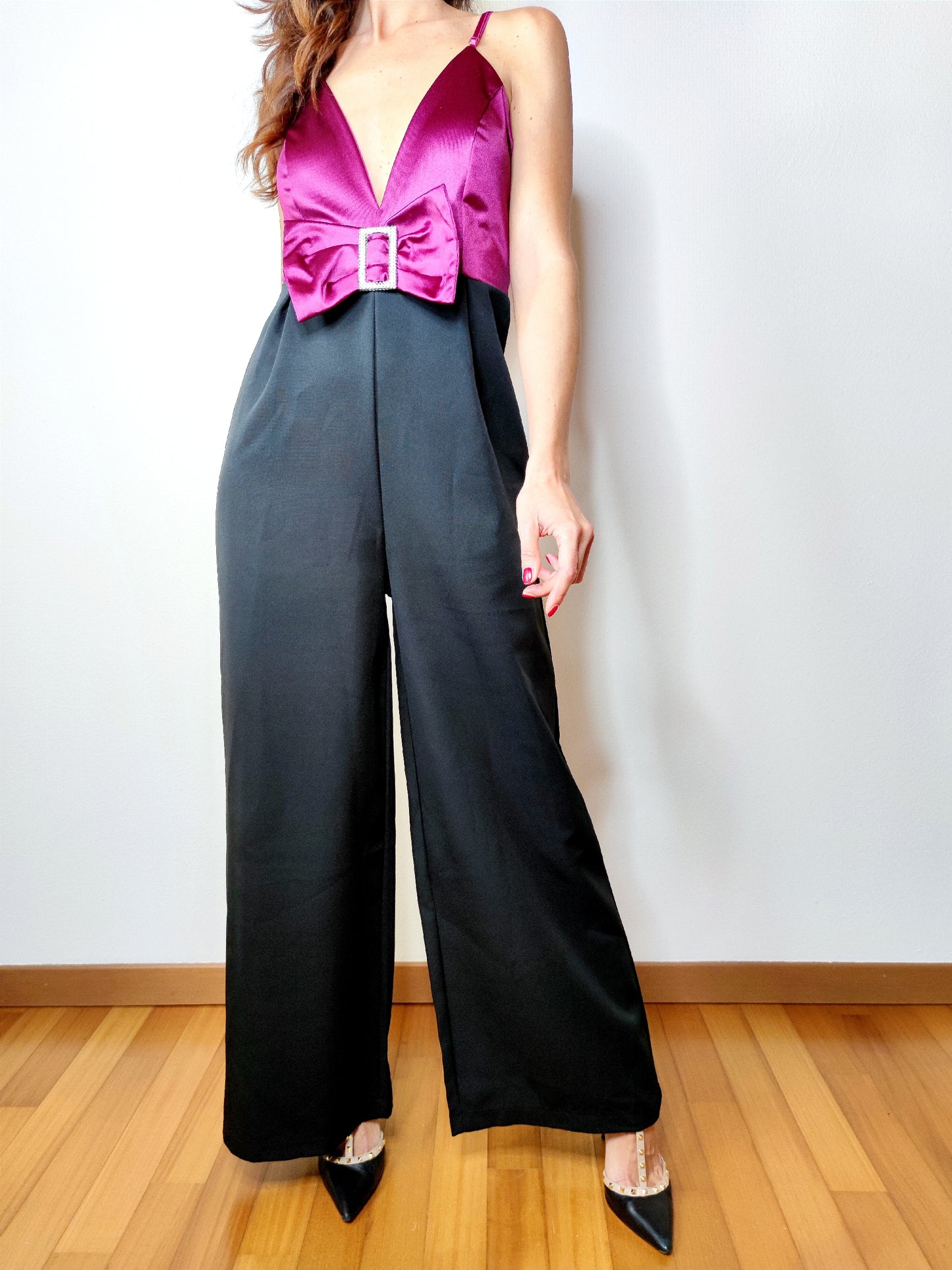 Jumpsuit elegante con fiocco