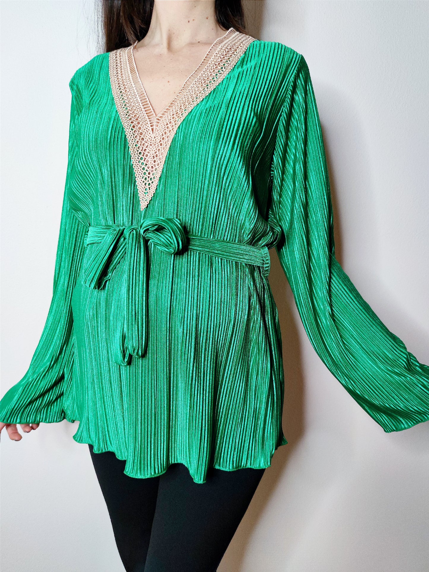 Blusa plissè