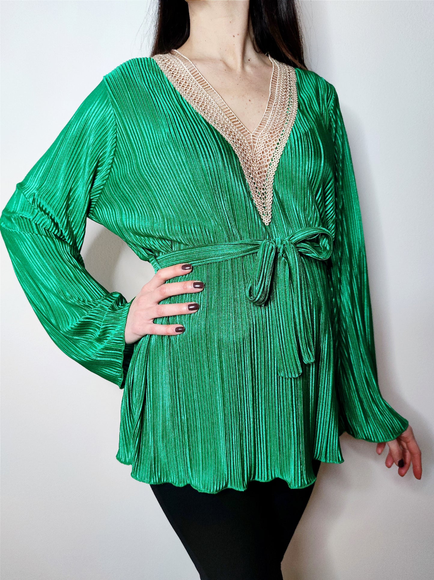 Blusa plissè