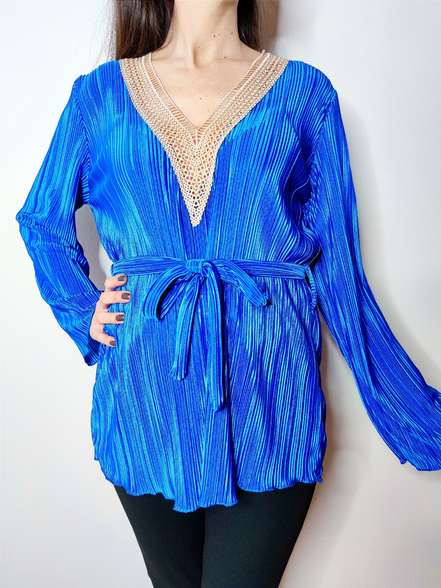 Blusa plissè